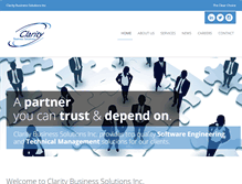 Tablet Screenshot of claritybizsol.com